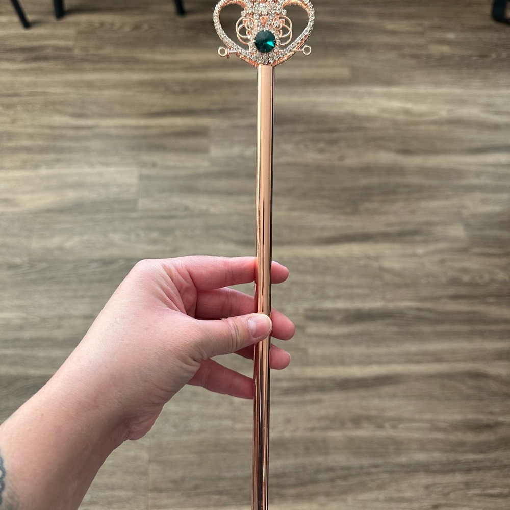 Authentic Disney Parks Metal Princess Scepter Wand – Rose Gold – Disney Stamped